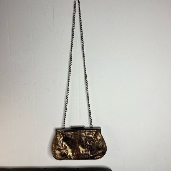Aldo Handbags - Aldo Metallic Gold Clutch with Chain Strap